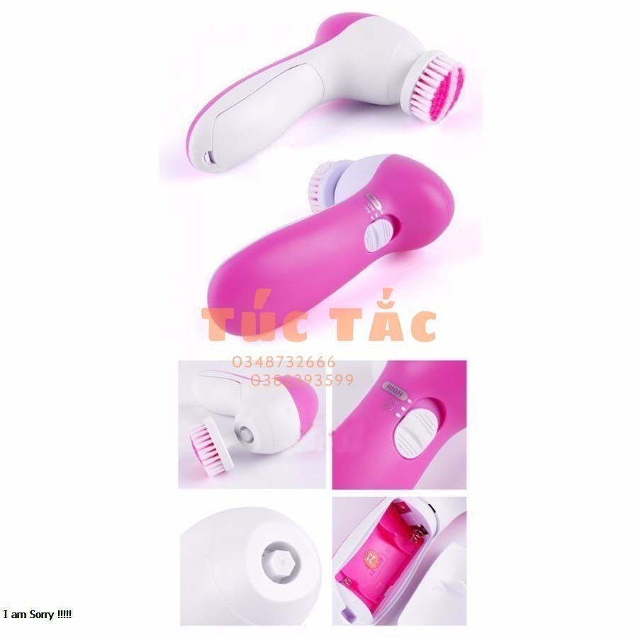 Máy rửa mặt, massa 5 in 1 mini cầm tay chăm sóc da cực tốt - Chợ Túc Tắc - bán cả thế giới