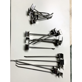 Combo 10 móc treo đồ cài hộp 10, 15, 20,25 cm bằng inox, móc treo phụ kiện điện thoại