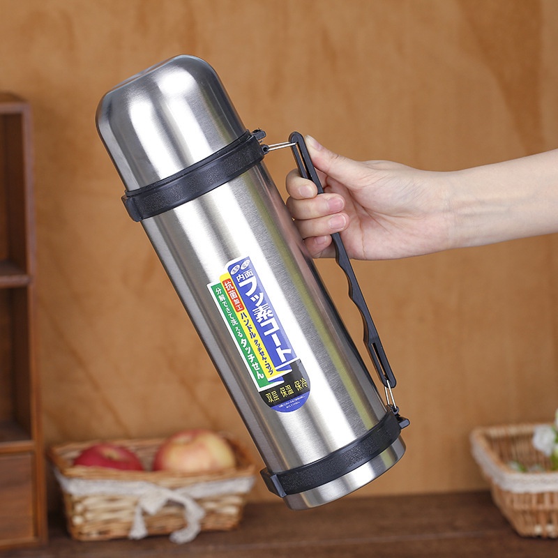 Bình Nước Giữ Nhiệt Nóng/ Lạnh, Chất Liệu Thép Không Gỉ, Nút Bấm Mở, Khóa Nước Tiện Lợi