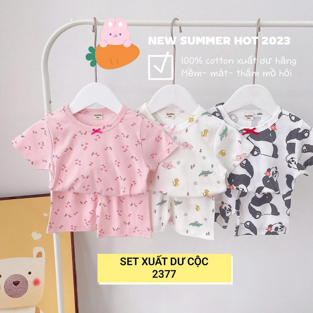 XẢ HÀNG LẺ SIZE BÉ GÁI , SIZE 120 16-18KG ( set 3 bộ ) đồ bộ bé gái  mùa hè , quần áo trẻ em xuất dư , xả 105k/set/3 bộ