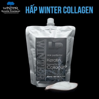  Hấp phục hồi tóc WINTER COLAGEN 900ML - Hấp ủ xả cung cấp dưỡng chất VITAMIN COLAGEN KERATIN cho tóc 