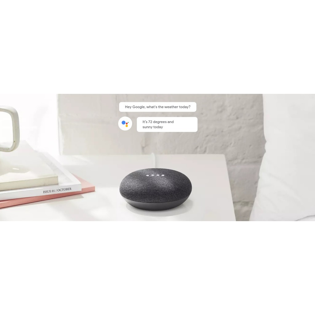 Loa Bluetooth thông minh Google Home Mini - Tích hợp trợ lý ảo Giao ngẫu nhiên màu xám/đen