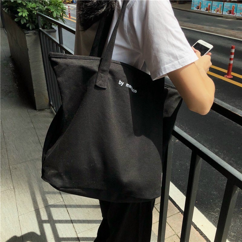 Túi tote bag By Morisot đẹp vải bố trơn mềm đẹp giá rẻ HOT TREND nhất hiện nay thời trang UNIBAG