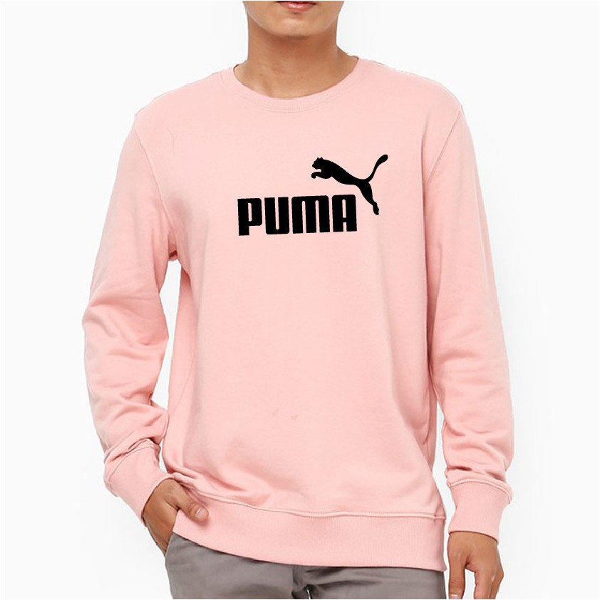 Áo nỉ Sweater thu đông pum@ form suông rộng unisex cổ tròn, chất nỉ bông siêu ấm, màu đen trắng áo hoodie nam | BigBuy360 - bigbuy360.vn