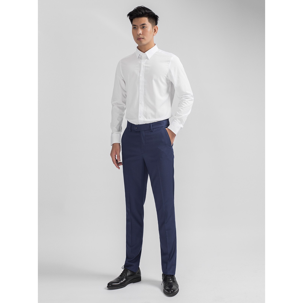 (SALE SỐC) Quần Tây Nam Aristino ATR02008 Quần Âu Nam Màu Xanh Tím Than 34 Kiểu Dáng Slim Fit Vải Polyester