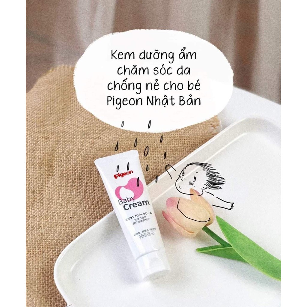 Kem Chống Nẻ, Dưỡng Ẩm Cho Bé Từ Sơ Sinh Pigeon, Kem Nẻ Pigeon Nhật 50g