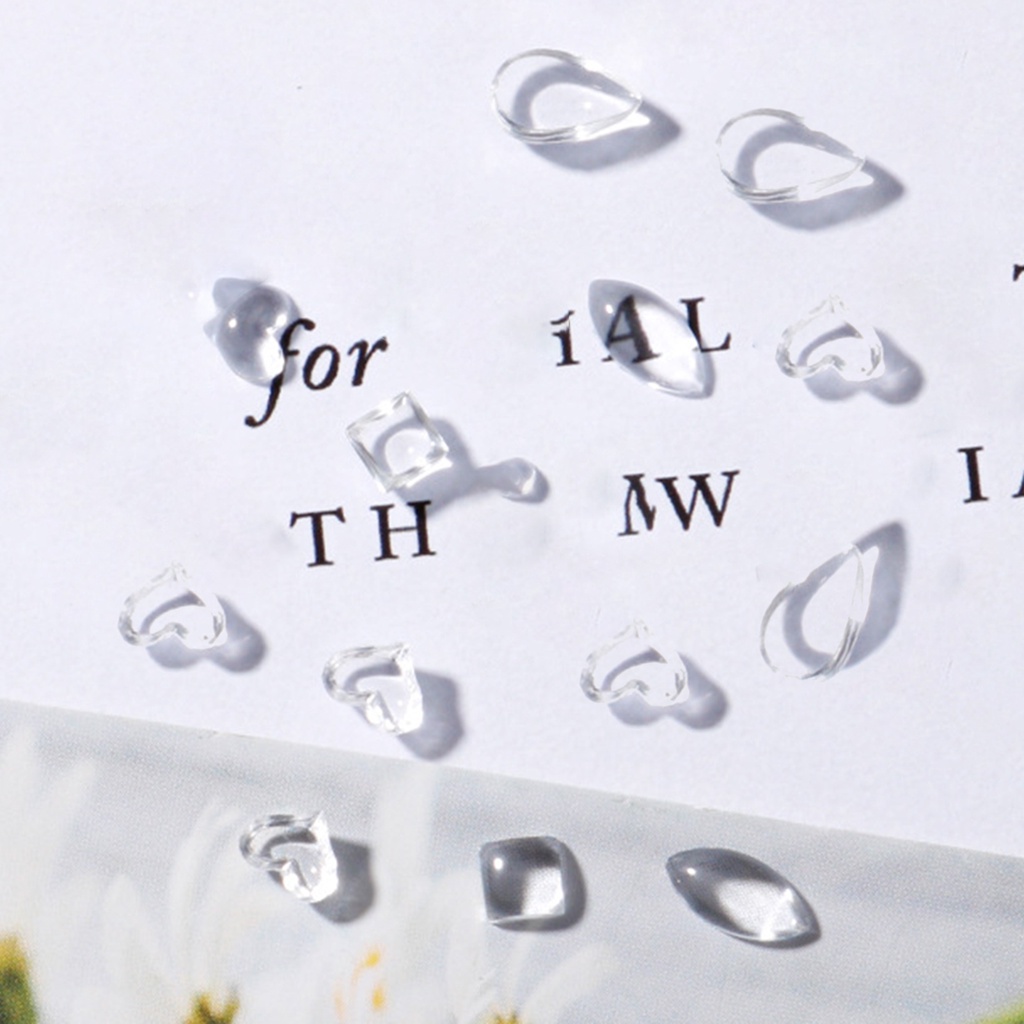 Bộ 100 Phụ Kiện Trang Trí Móng Tay Tạo Hiệu Ứng 3D Bằng Nhựa Resin