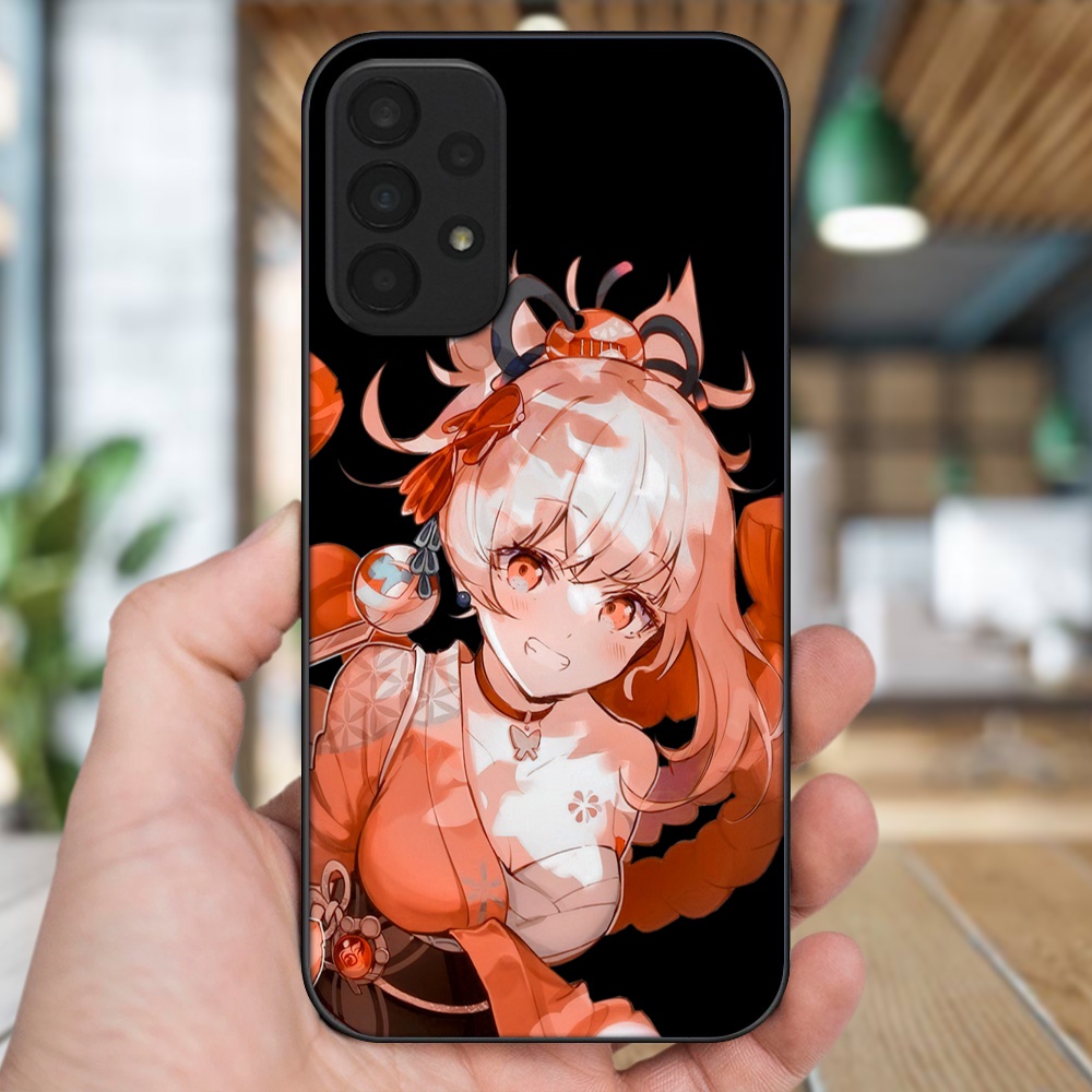 Ốp lưng Samsung A23 viền đen in hình Yoimiya Genshin Impact