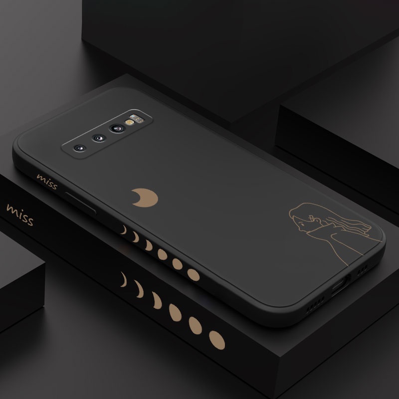 Ốp Điện Thoại Mềm Họa Tiết Mặt Trăng Sáng Tạo Cho Samsung Galaxy S10 S10E Plus S9 Plus