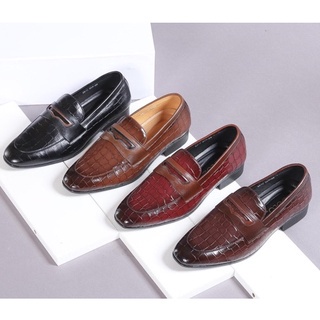 Giày lười benny loafer nam chất liệu da bò nappa cao cấp giả vân cá sấu sang trọng VTL11 DOLOMen - Bảo Hành 6 Tháng