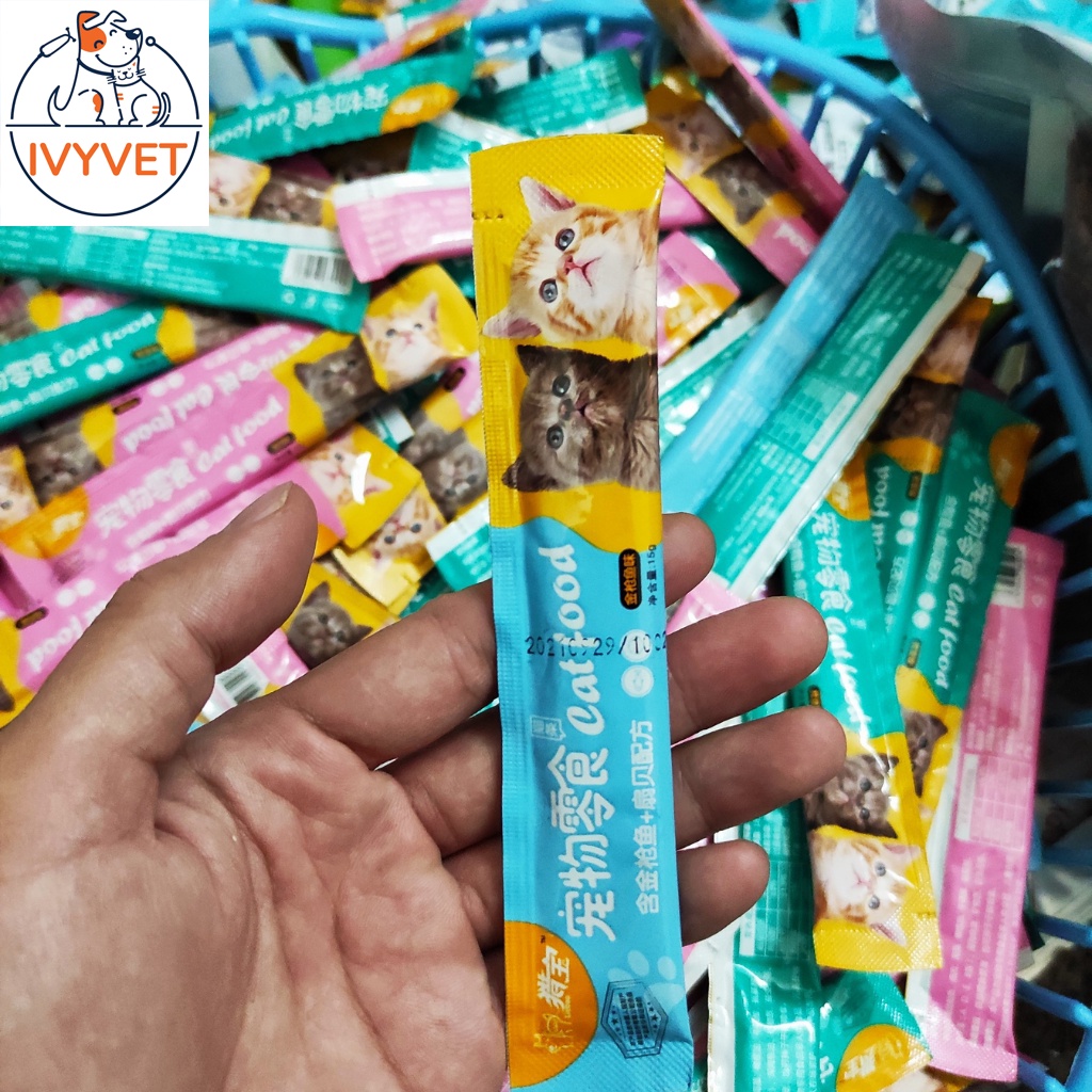Súp thưởng cho mèo CATFOOD thanh 15gr siêu ngon và bổ dưỡng - 3 hương vị