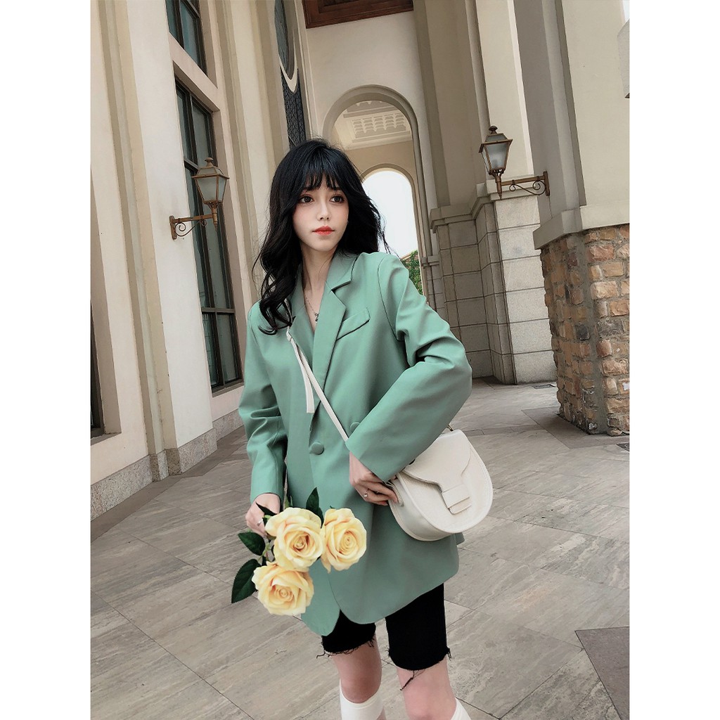 (Hàng Đẹp)Ảnh thật 5 hình cuối-HC468.Áo blazer casual suit phiên bản Hàn Quốc