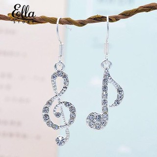 Ellastore Women's Music Note Elegant Silver Color Jewelry Charm Hook Earring