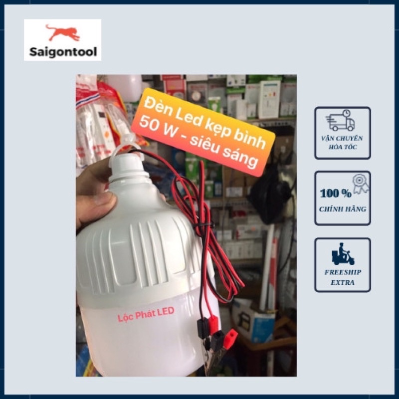 Bóng trụ LED kẹp bình 12V (38W, 50W)- siêu sáng, tiết kiệm điện, kín nước