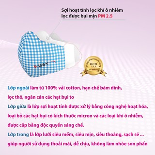Khẩu Trang Kissy Sợi Hoạt Tính Cho Trẻ Em