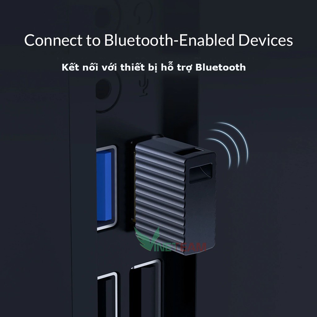 Usb Bluetooth 𝗧𝗼̂́𝗰 đ𝗼̣̂ 𝗰𝗮𝗼 ORICO 5.0 BTA-508 phát cho pc cho máy tính bàn/ loa/ chuột máy tính