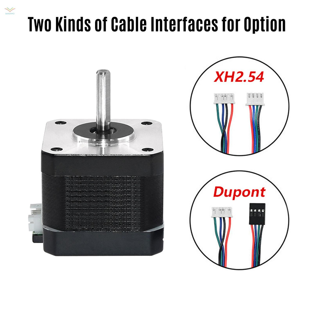 Ready in stock Aibecy 42 Stepper Motor 2 Phase 1.8 Degree Step Angle 1.5A 17HS4401S Stepping Motor with 1m Cable for 3D Printer and CNC