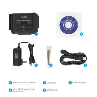 Cáp USB 3.0 Sang IDE/SATA 2,5"/3,5" Unitek Y3322