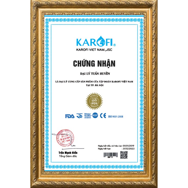 Bộ lõi 123 Karofi dài 20 inch chính hãng