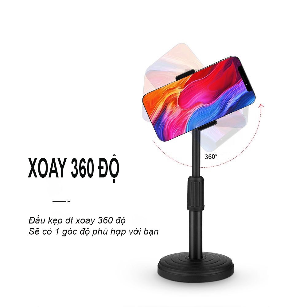 Giá Đỡ Điện Thoại Live Stream Xem Phim Chụp Ảnh  Xoay 360 Độ Chân Đỡ Nặng Vô Cùng Chắc Chắn
