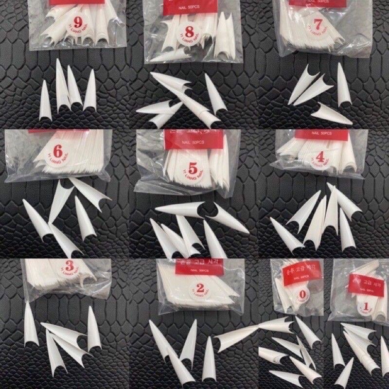 móng tip form nhọn dài - móng nối nhọn đủ size giá siêu rẻ