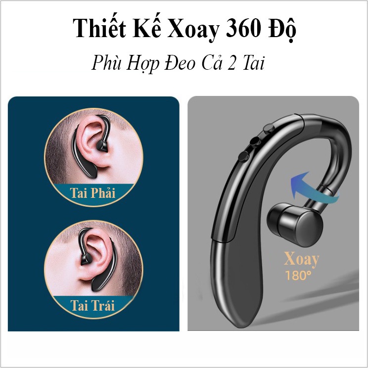 Tai nghe Bluetooth không dây AMOI Y10 | Sạc siêu nhanh 20 phút, cốc sạc kiêm sạc dự phòng 1200mAh, đàm thoại, nghe nhạc