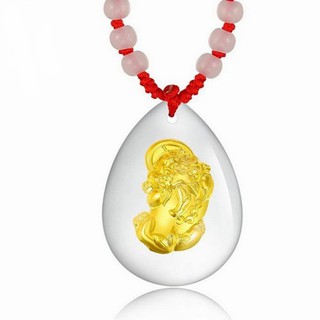 Vòng cổ mạ vàng 18k mặt đá acrylic