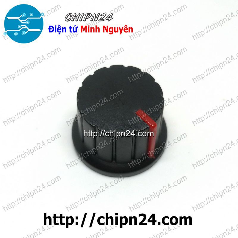 [2 CÁI] Nắp chụp Biến trở Volume 15x24MM ĐỎ