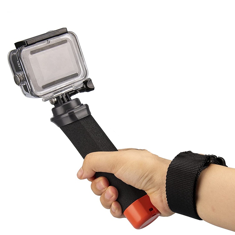 Puluz Phao Xốp Nổi Cầm Tay Màu Cam Cho GoPro Hero 10 9 8 7 6 5 4 3 +