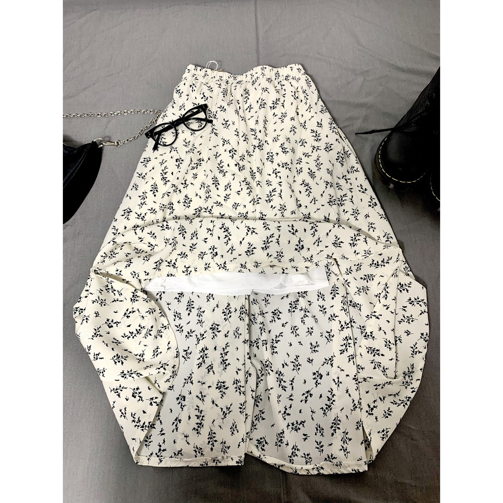 [ Video/Ảnh thật] Chân váy hoa nhí, chân váy hoa vintage dáng dài tiểu thư 2 lớp | BigBuy360 - bigbuy360.vn