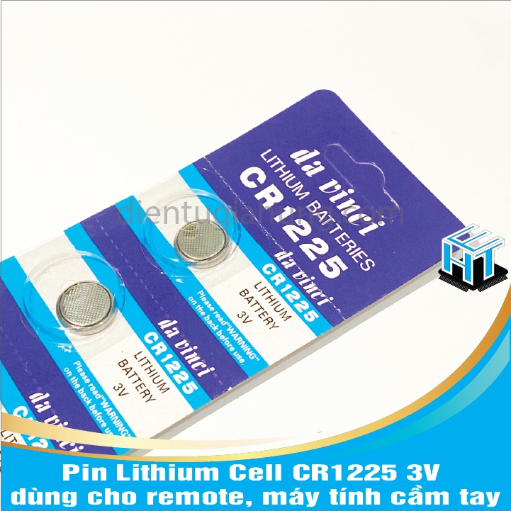 Pin Lithium Cell CR1225 3V dùng cho remote, máy tính cầm tay