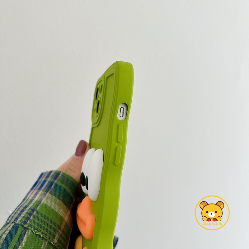 Ốp Điện Thoại Silicon Hình Vịt Mắt To 3D Có Dây Đeo Tay Màu Kẹo Cho OPPO Reno 8 Pro Plus + 6 5G