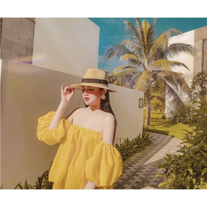 bán sỉ set áo trễ vai mixx quần ống sơ ba màu hothit | BigBuy360 - bigbuy360.vn