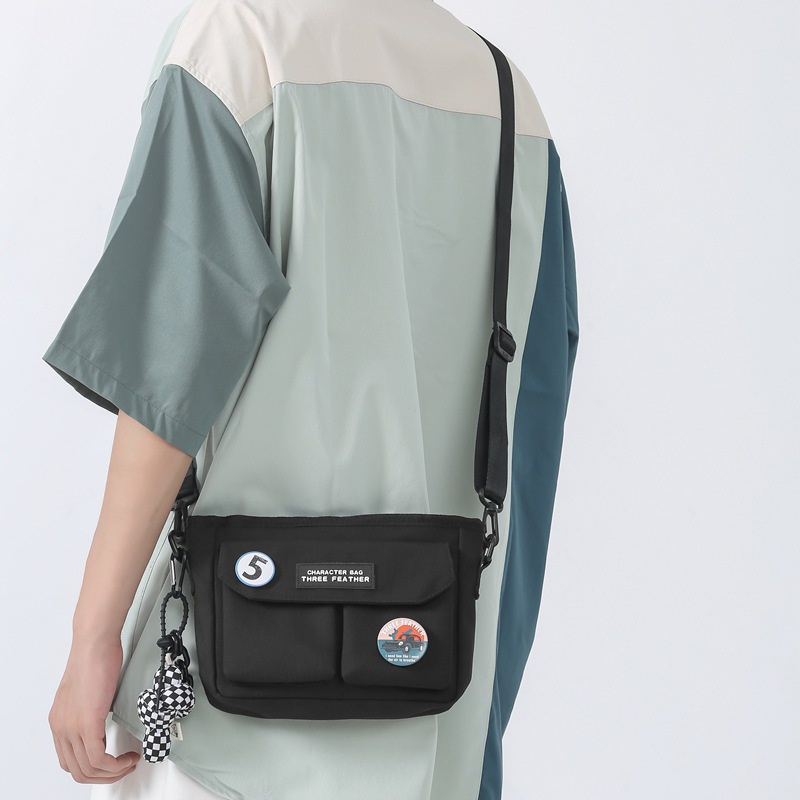 Túi Đeo Chéo Mini Bằng Nylon Thời Trang Hàn Quốc Cho Nam