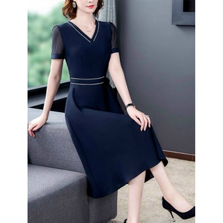 Váy công sở đẹp thanh lịch chất mềm mịn Thời Trang Mây E2