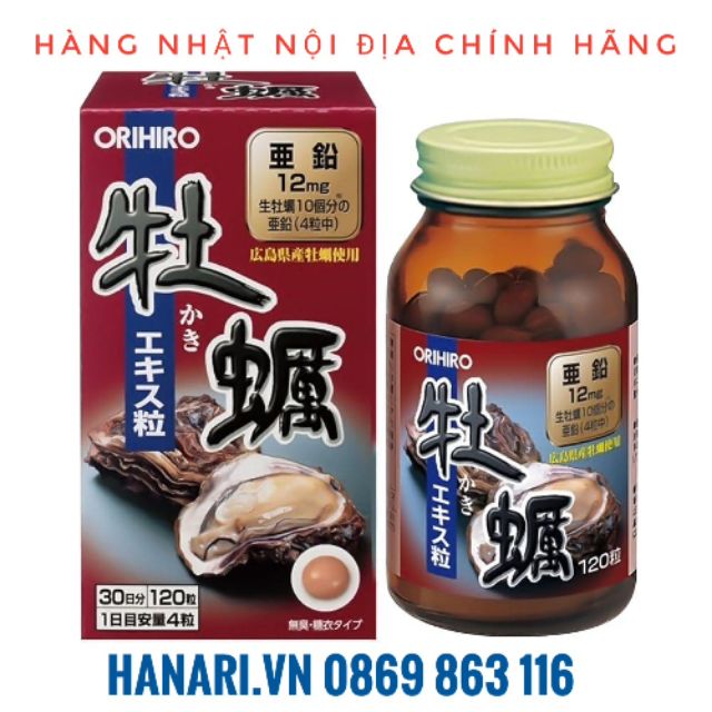 [ Chuẩn AUTH ] Tinh chất hàu tươi Orihiro Nhật Bản 120 viên