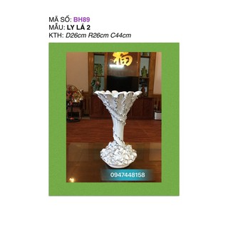 Bình hoa composite dáng ly lá số 2 cao 44cm