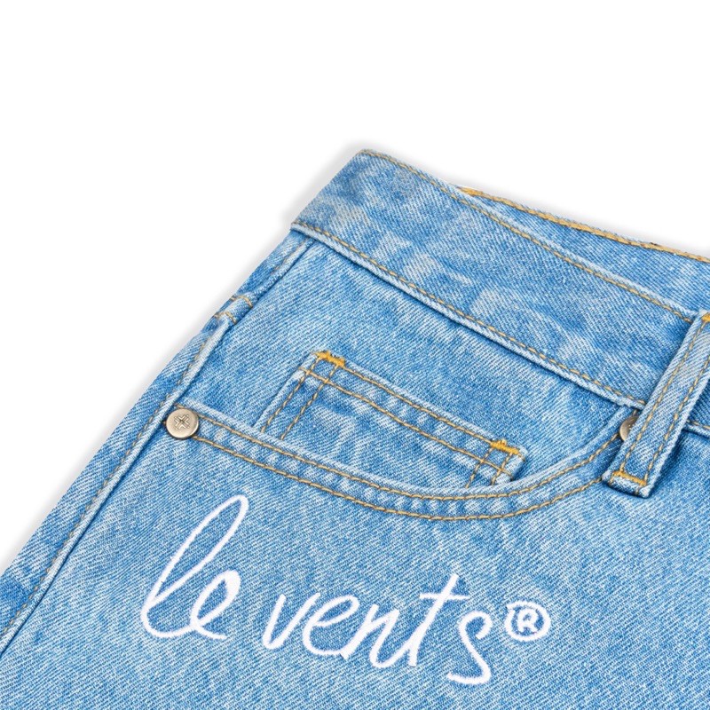 + LEVENTS “LVS” Faded Straight Jeans/ Blue
