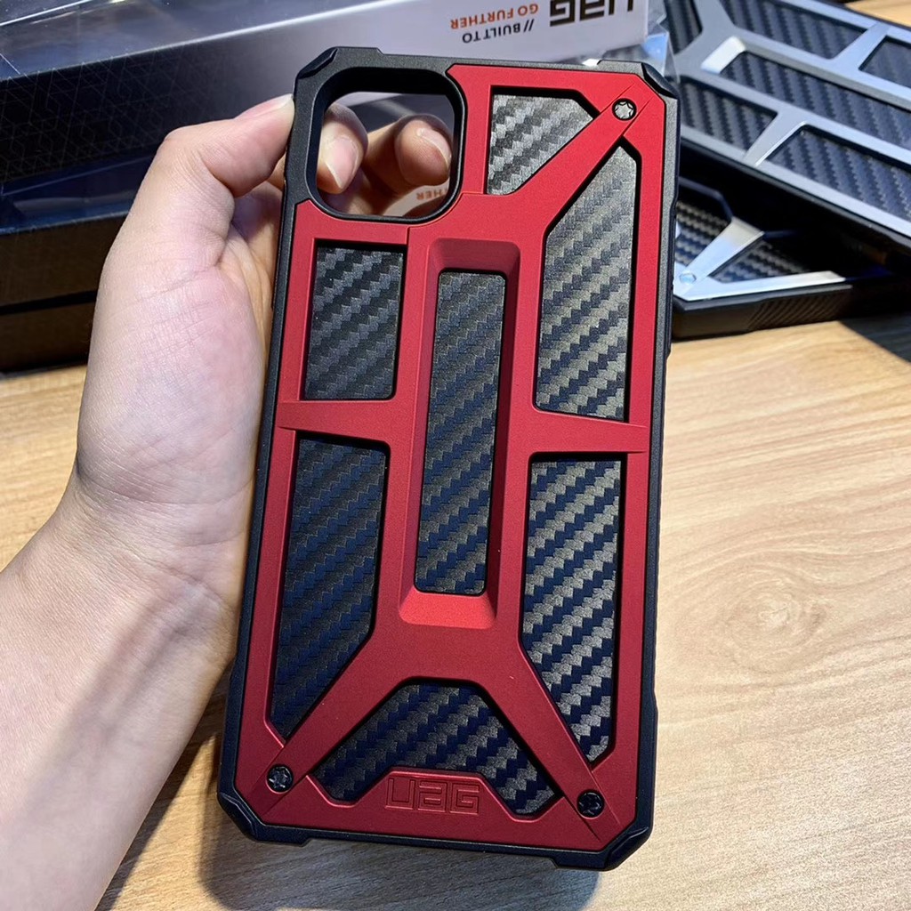 Ốp điện thoại UAG bằng sợi carbon cho iPhone 11 Pro Max SE 2020 X XS Xsmax XR 6 6s 7 8 Plus 6+ 7+ 8+