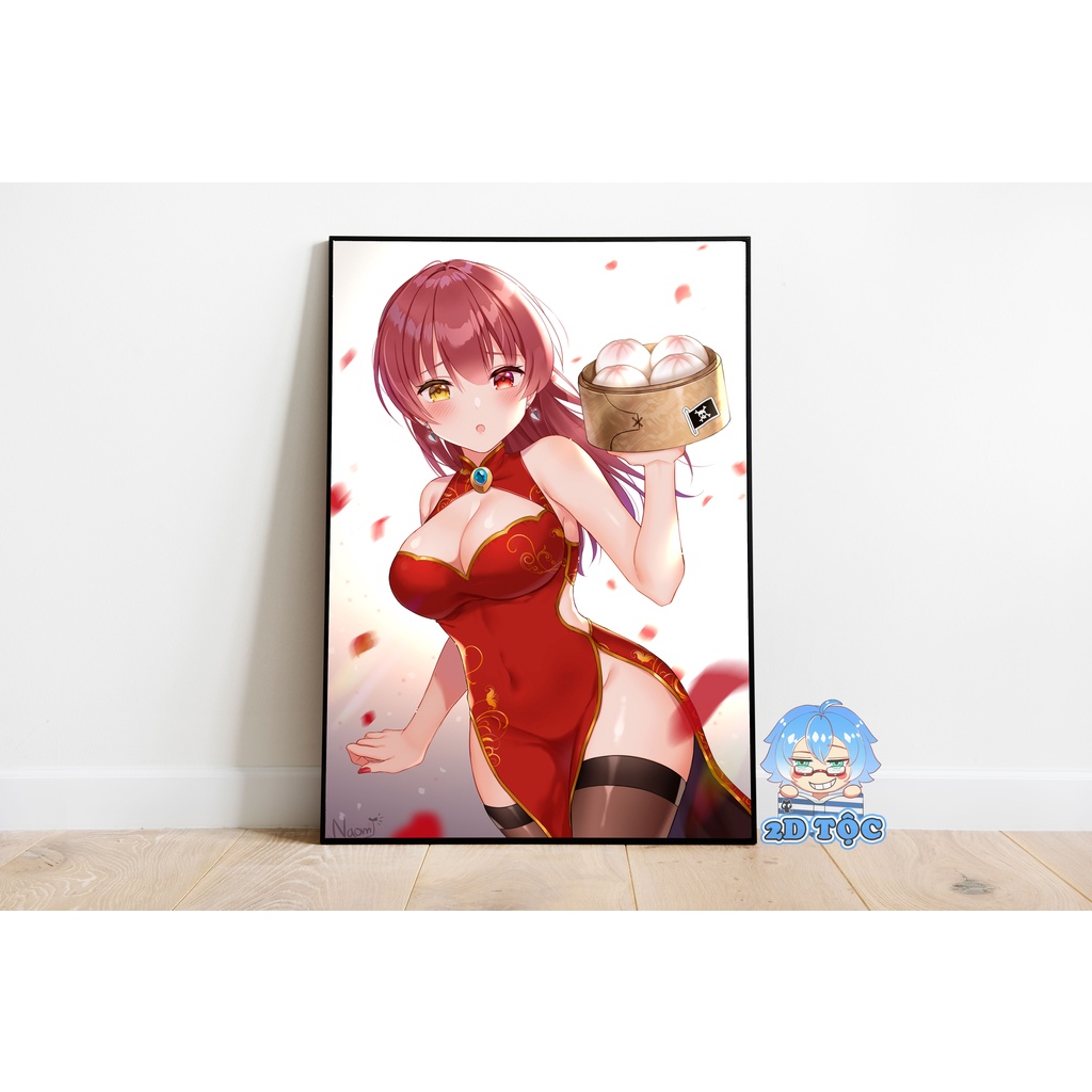 Tranh poster A3 Houshou Marine Hololive (1) chất liệu giấy cao cấp – 2D Tộc Shop