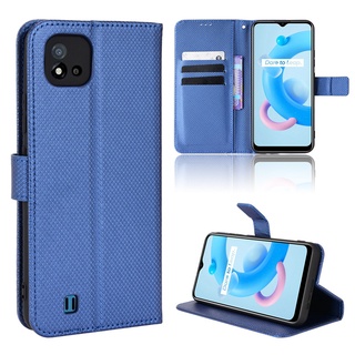 Ốp điện thoại da pu có đế đỡ cho realme c11 2021 realme c20