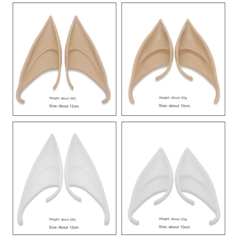 Set 2 Đôi Bông Tai Yêu Tinh Mềm Mại Trang Trí Cho Đầm