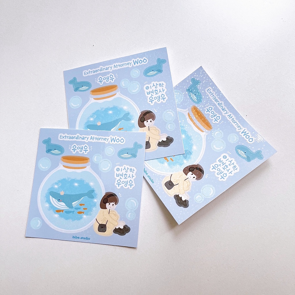 Bibe | Nữ luật sư Woo Young Woo Mini Sticker Sheet | Hình Dán Trang Trí Sổ Planner, Bullet Journal