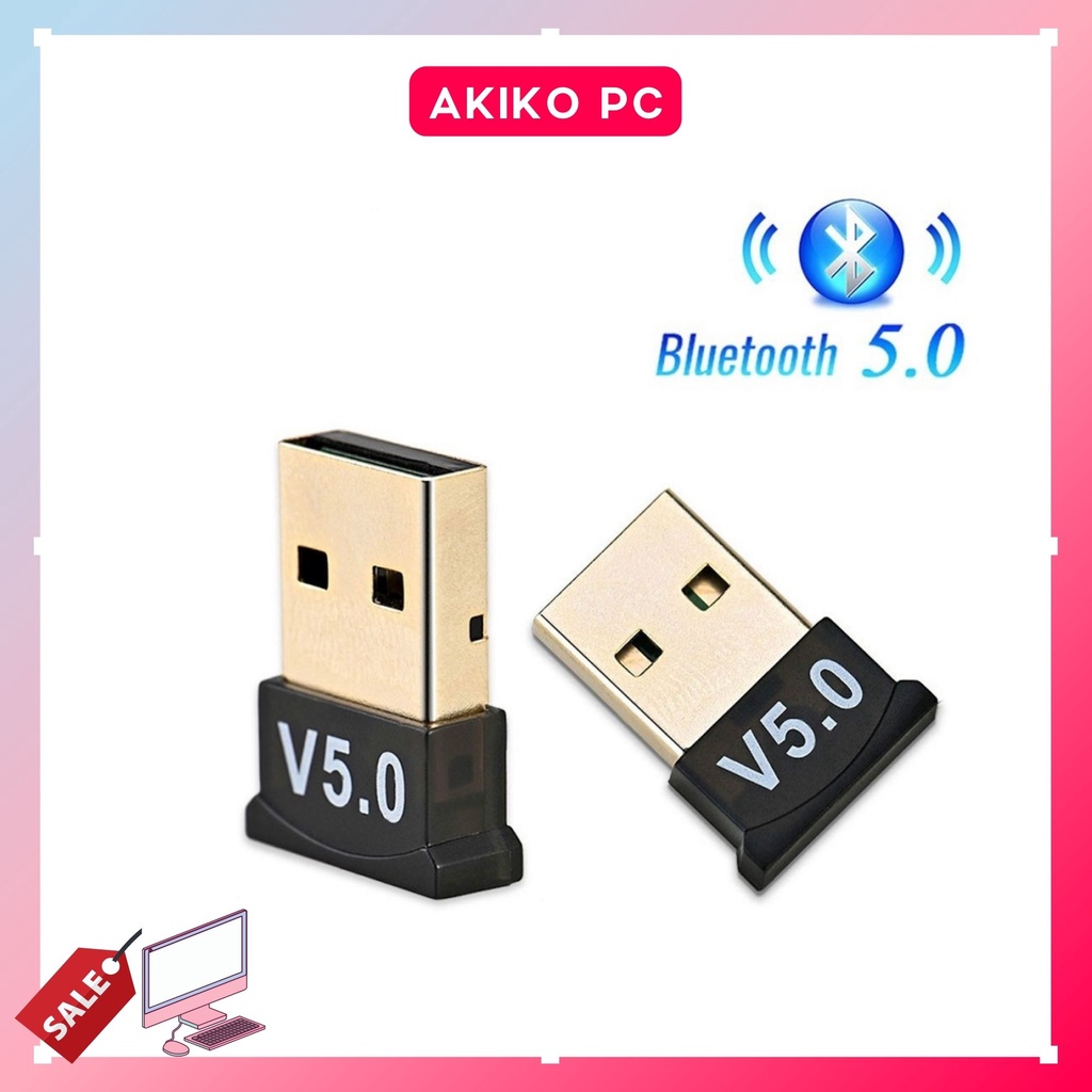USB Bluetooth 5 0 giúp Laptop PC thu phát sóng Bluetooth  tốt nhất AKIKO AKBU50