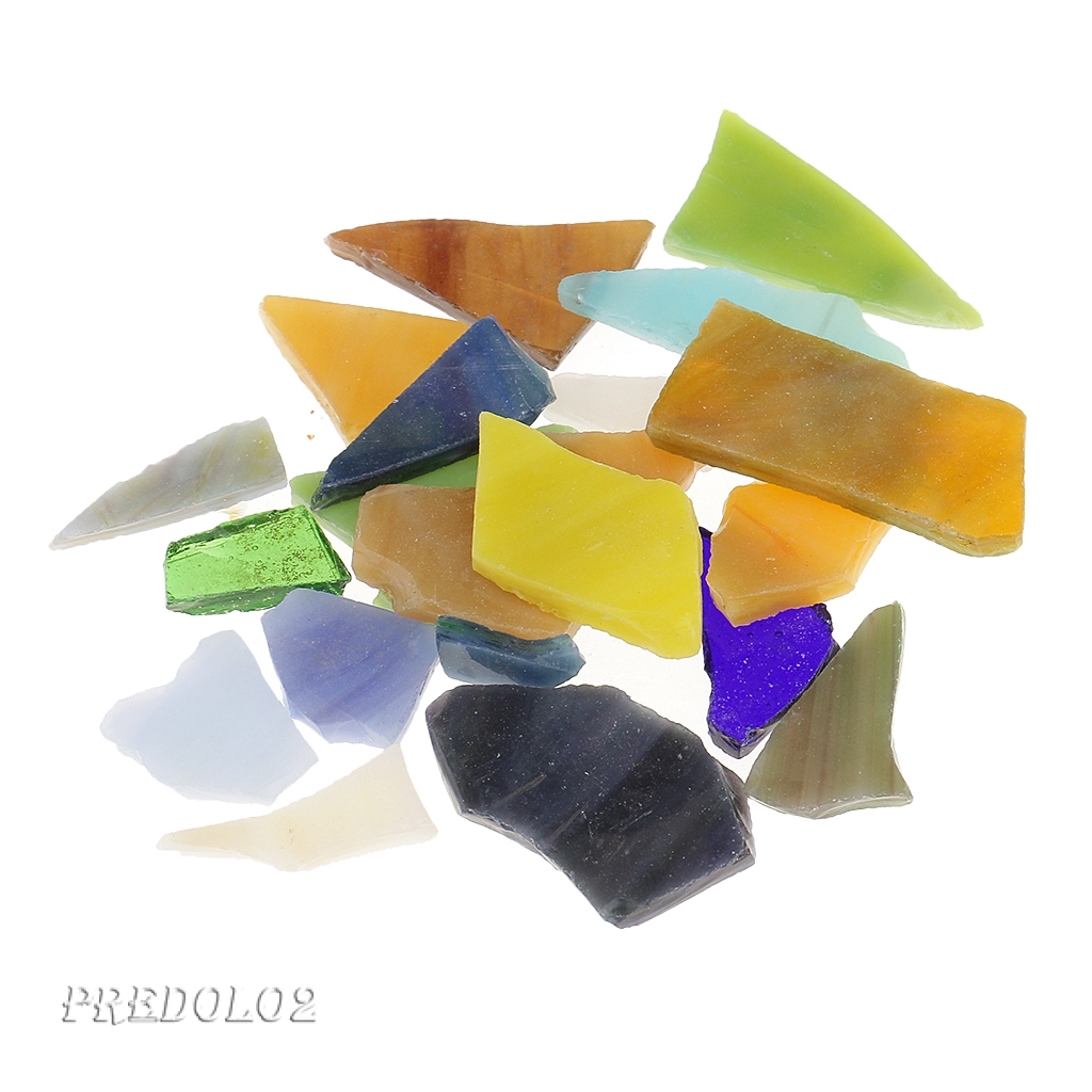 Set 2 Gạch Kính Khảm Nhiều Màu Sắc Kích Thước 10-30mm Dùng Trang Trí Nghệ Thuật