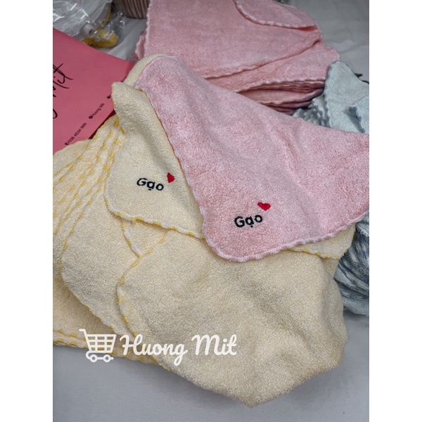 Khăn mặt sợi tre thêu tên bé