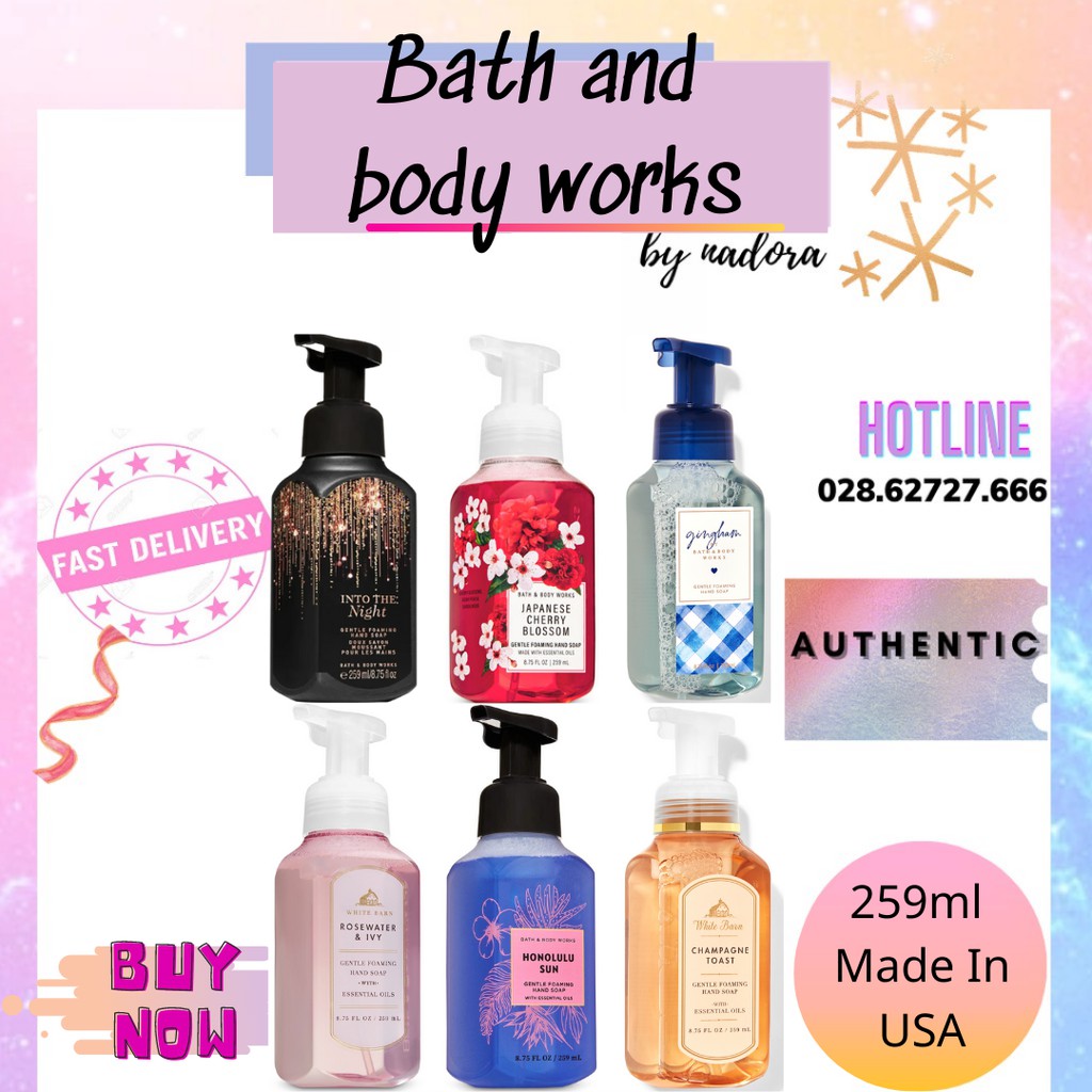 [Đủ Mùi] Nước Rửa Tay Bọt Bath And Body Works Hand Soap Foaming (259ml)