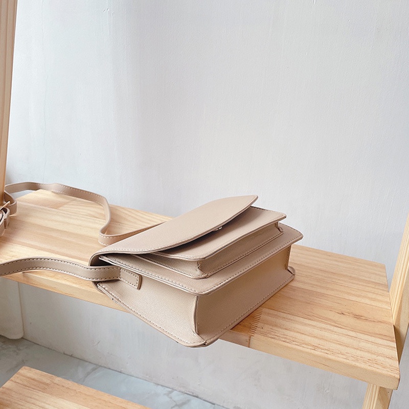 Túi Đeo Chéo Hình Vuông Nhỏ Nhiều Lớp Phong Cách Hàn Quốc Cổ Điển Thời Trang Cho Nữ