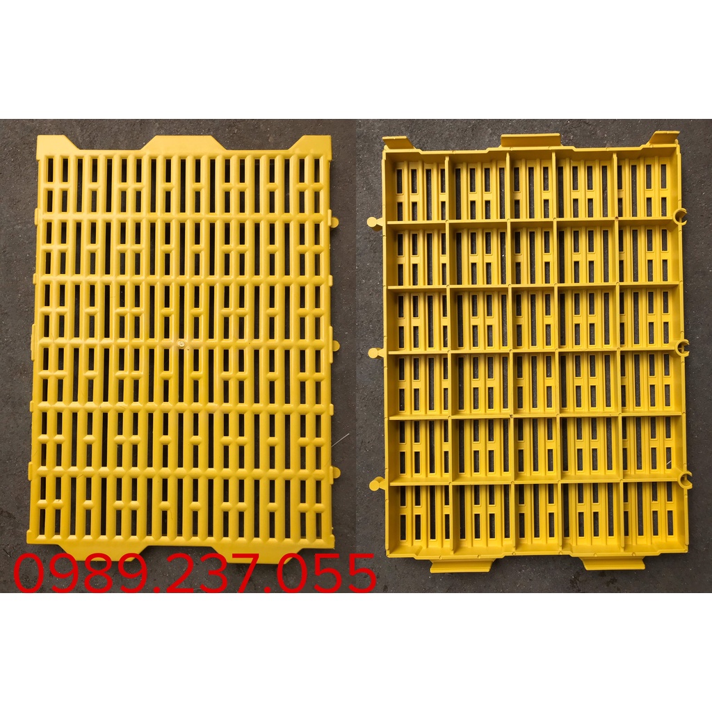 TẤM LÓT SÀN NHỰA CHUỒNG CHÓ MÈO LỢN HEO (40*55) HÀNG ĐẸP DÀY 3cm nặng 1.4kg màu vàng