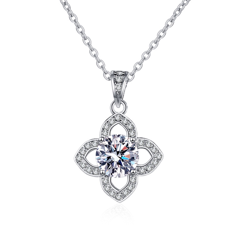 DÂY CHUYỀN BẠC Ý CECY 925 MẠ VÀNG 18K KIM CƯƠNG MOISSANITE - 992M - BẢO HẢNH 12 THÁNG